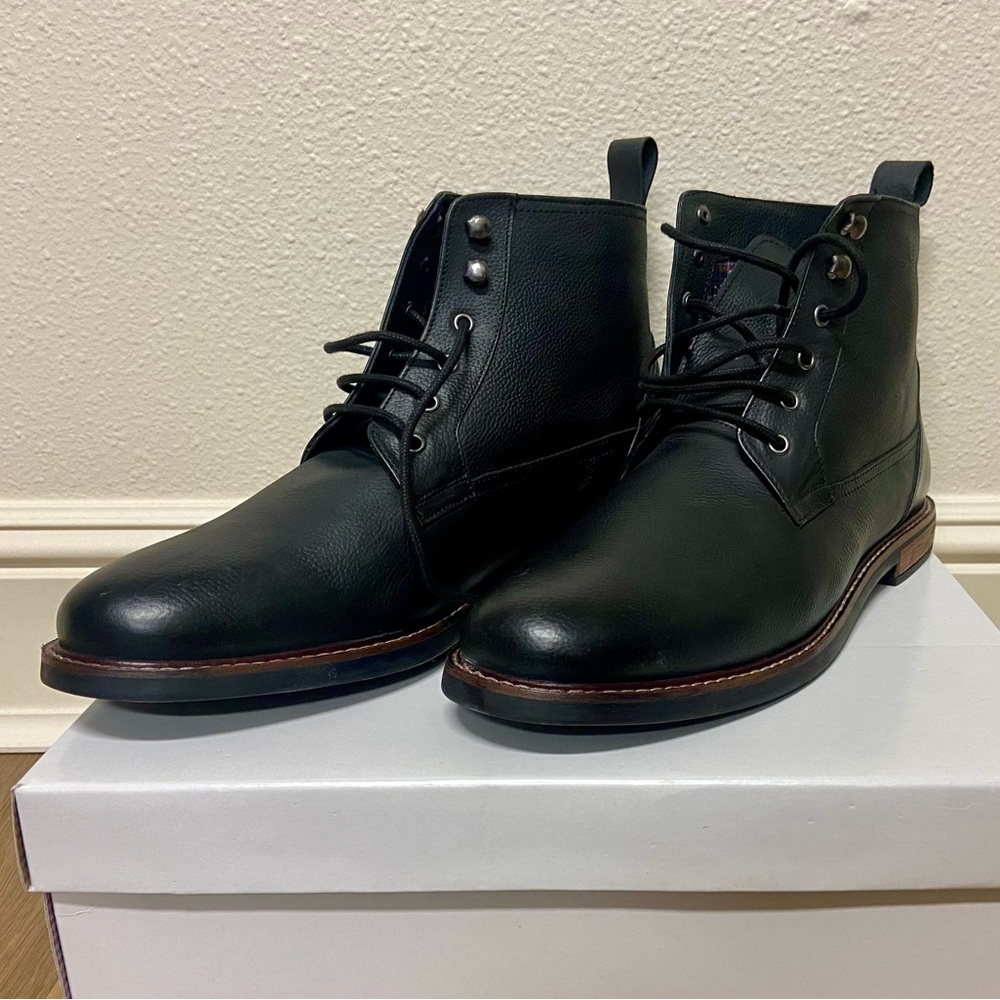 Ben Sherman Black Ankle Boots Mens 9